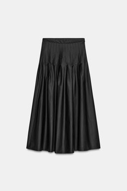 PLEATED MIDI SKIRT - Zara фото 14
