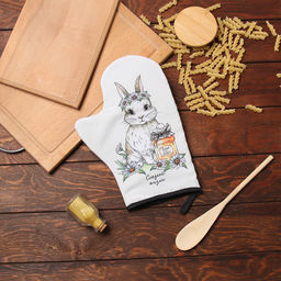 Варежка-прихватка Доляна Сладкой жизни 20х28 см, 35% хл, 65% пэ, ватин 250 г/м2  фото 5