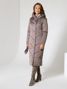 22405 Пальто серо-коричневый - Dizzyway фото 3