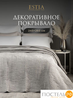 Покрывало Estia ДЖИНЕВРА св.сер. 100% полиэстер  фото 2