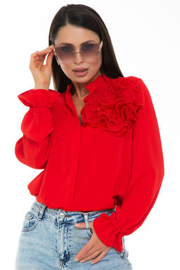 Блуза Модная Люкс (алый)