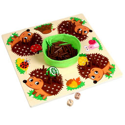 Детская развивающая доска для счёта «Ёжики» 30.5×30.5×1 см