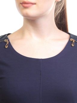 1606 DK. BLUE Платье женское (90% хлопок, 10% полиэстер)