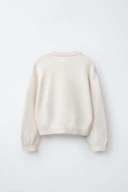 JERSEY PUNTO PERRO BORDADO / Beige claro - Zara фото 4