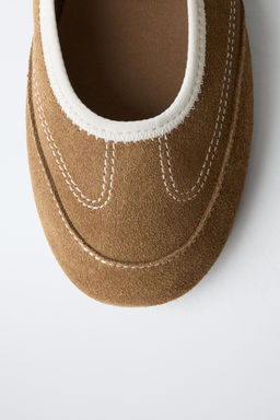 SUEDE SPORTY BALLERINA - Zara фото 6