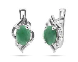 Серьги из серебра изумруд, Ольга