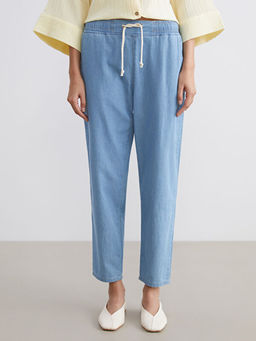 Beli Lastikli Paperbag Kad?n Jean Pantolon