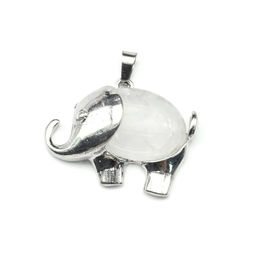 Подвеска Слон 38*25мм с горным хрусталем