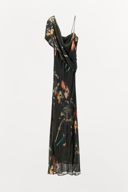 BEADED PRINTED CAPE DRESS - Zara фото 9