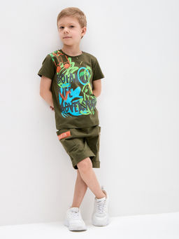 Футболка для мальчика цвета хаки - Kogankids фото 21