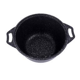 Кастрюля алюмин. 4л (стекл.крышка) (АП) темный мрамор (кмт42а)