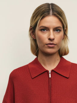 Джемпер с отложным воротником на молнии / Zarina  фото 6