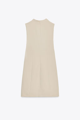 DRAPED NECK SHORT DRESS - Zara фото 4