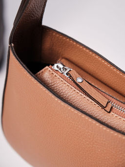 Сумка кожаная на плечо Deboro 31046 светлый орех