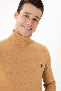 U. S. Polo Assn Мужской свитер песочного меланжа - U.s. polo assn фото 15