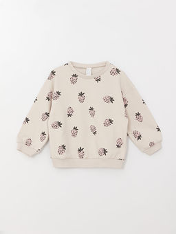 Bisiklet Yaka Uzun Kollu Bask?l? K?z Bebek Sweatshirt 2li - Waikiki фото 3