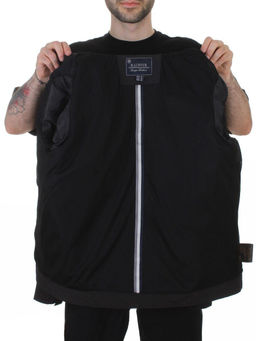 D-3019 BLACK Ветровка мужская (60% хлопок, 40% нейлон)