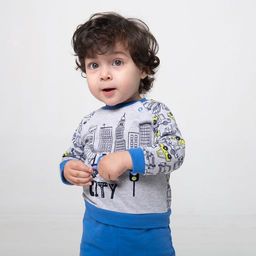 CRB wear/CSNB 90007-11 Комплект для мальчика (джемпер, брюки), светло-серый меланж/Ex.Cherubino  фото 3