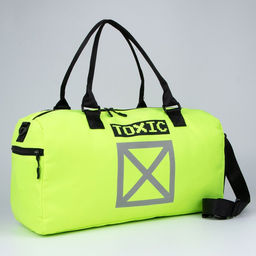 Сумка спортивная TOXIC на молнии, отдел из ПВХ, отдел для обуви, наружный карман, цвет лимон - Nazamok фото 5