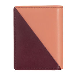 Итальянский кожаный кошелек DuDu серии Stromboli | бордово-розовый пэчворк - Dudubags фото 5