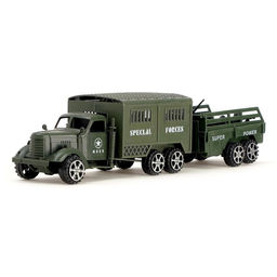 Машина инерционная Армия, с прицепом, МИКС