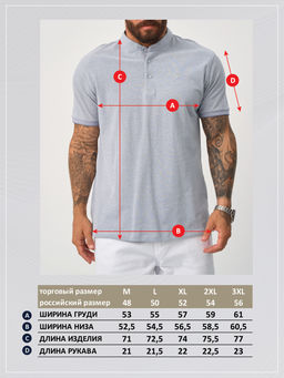 Поло Fine Joyce F511-07-104 серый хлопок с нейлоном  фото 7