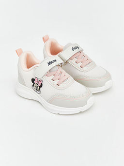 Minnie Mouse Bask?l? K?z ?ocuk Spor Ayakkab?