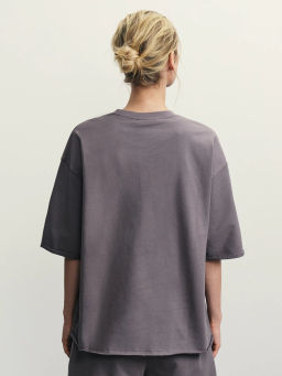 Футболка оверсайз из футера / Zarina  фото 5