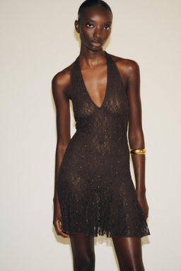 STUDDED SCARF DRESS - Zara фото 2