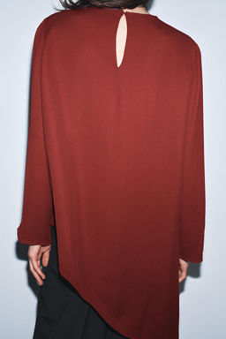 ZW COLLECTION ASYMMETRIC FLOWY TOP - Zara фото 3