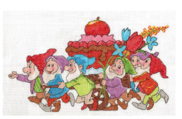 Набор для вышивания мулине НИТЕКС арт.0126 Гномики 36х20.5 см