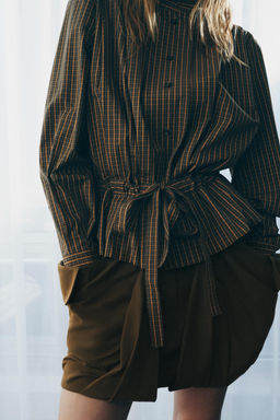 ZW COLLECTION SHORT CARGO SKIRT - Zara фото 15