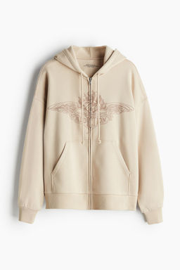 Chaqueta sudadera oversize con capucha y motivo - H&m фото 5