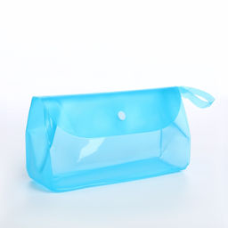 Цена за 2 шт. Косметичка на кнопке для бассейна, с ручкой, голубая/прозрачная