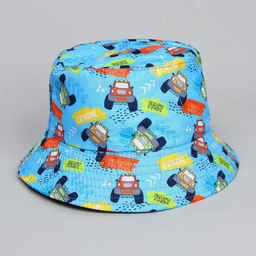Панама детская для мальчика «Машинки», голубая, р-р 52-54