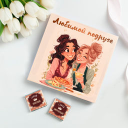 Набор 9 шоколадок "Любимой подруге"