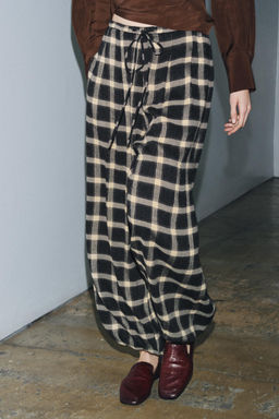 ZW COLLECTION CHECK BALLOON TROUSERS - Zara фото 3