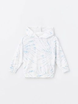 Kap??onlu Batik Desenli Uzun Kollu K?z ?ocuk Sweatshirt