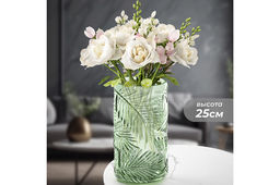 Ваза 13,5*13,5*25 см 2,5 л, зеленый, стекло