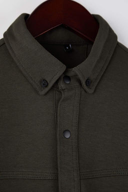 Antrasit Regular Fit Dokulu Erkek Gomlek TMNAW26GO00023 - Trendyolmilla фото 14