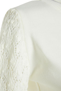 Ekru Basic Ajurlu/Delikli Triko Kazak TWOAW22KZ1422 - Trendyolmilla фото 7