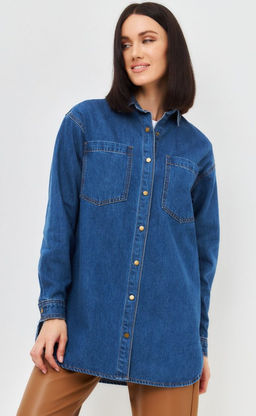 Рубашка джинс F322-0410 blue
