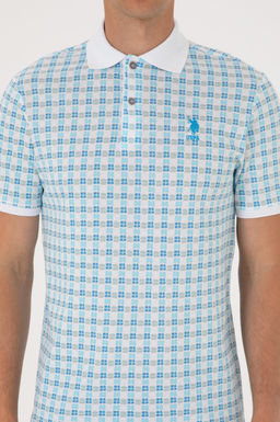 Erkek Regular Fit Polo Yaka Turkuaz Desenli Ti__rt Sepette S_rpriz _ndirim - U.s. polo assn фото 6