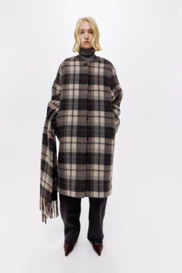 Abrigo en mezcla de lana con cuello tipo bufanda - H&m фото 3