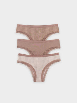 Трусы женские слипы мультипак (3 шт.) розовые в горошек - Mark formelle фото 8