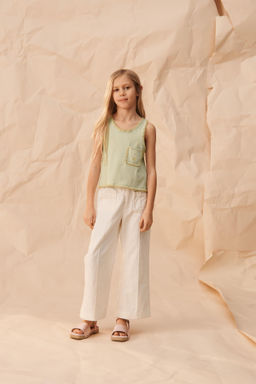 TOP PUNTO BORDADOS CONTRASTE LIMITED EDITION / Verde agua