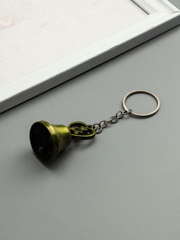 Цена за 12 шт. Брелок металл "Колокольчик - медвежонок в сердце" МИКС 5х2,8х2,8 см