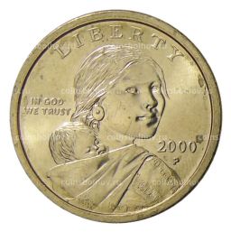 1 доллар 2000 года P США Сакагавея Парящий Орел