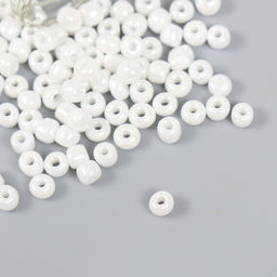 Цена за 3 шт. Бисер 6/0 в бутылочке Облако 20 гр керамический блеск 6х2х2 см - Арт узор фото 3