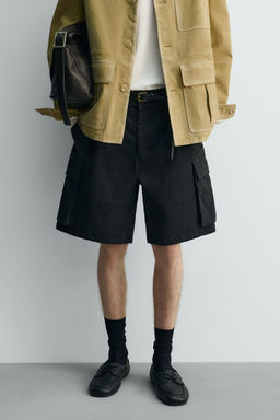 LIMITED EDITION RELAXED FIT CARGO BERMUDA SHORTS - Zara фото 17